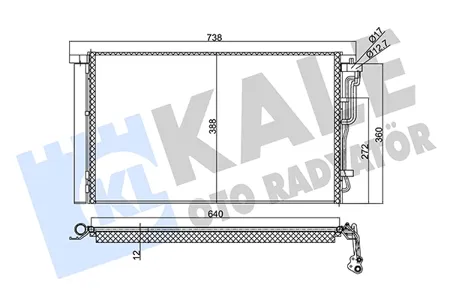 KALE 354025 Радиатор кондиционера Kia Hyundai Ceed Elantra 15- 1.6I2.0I