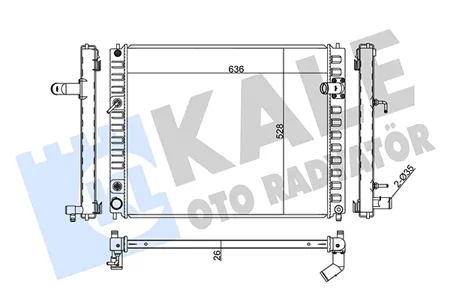KALE 354220 Радиатор охлаждения Infiniti FX35QX70 (08-) G паяный