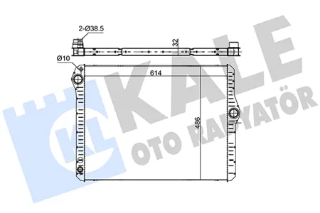 KALE 354235 Радиатор охлаждения BMW 5 F10 (10-) G [N52] паяный