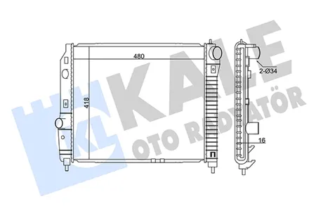 KALE 354800 Радиатор двигателя