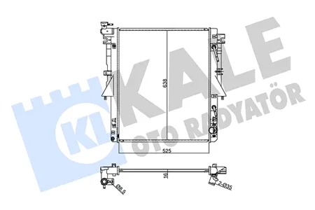 KALE 355065 Радиатор охлаждения Mitsubishi L200 15- Pajero Sport 15- 2.4D AT ПАЯНЫЙ (KALE)