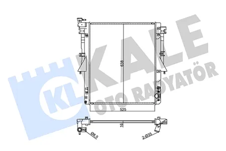 KALE 355070 Радиатор охлаждения Mitsubishi L200 (15-) Pajero Sport (15-) 2.4D MT паяный