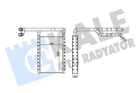 KALE 355205 Радиатор печки Ford Transit , Transit custome, Tourneo 13->