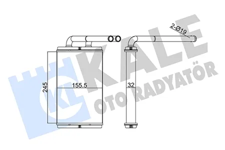KALE 355240 Радиатор отопителя Chevrolet Captiva (06-) Opel Antara (06-) паяный