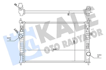 KALE 355640 Радиатор psa spacetourer, jumpy 4, c4 picasso (b78), 308 (2) 13->, Expert 4, traveller 2.0hdi dw10