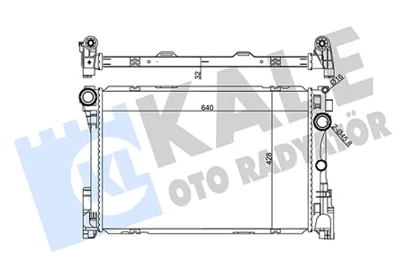 KALE 355655 Радиатор двигателя AT Mercedes C (W204) (07-)E (W212) (09-)