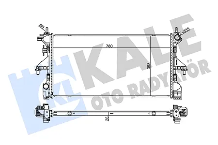 KALE 355660 Радиатор Ducato (250) 2.3jtd, psa Boxer 3, Jumper 3 2014-> -ac (euro 5, 6)