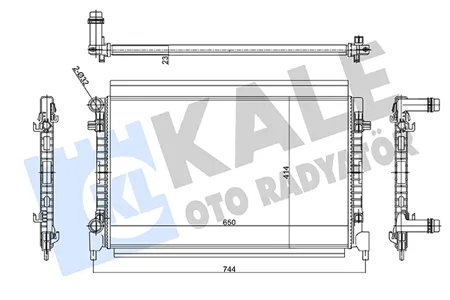 KALE 355680 Радиатор охлаждения Skoda Octavia A7 (13-)VW Golf VII (12-) 1.6i