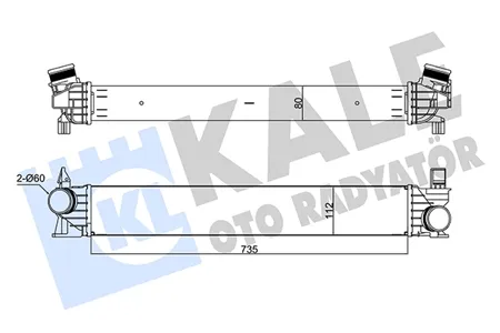 KALE 355920 Радиатор интеркулера Ducato (250) 2.3 jtd, psa Boxer 3, Jumper 3 14-> 2.2 puma euro 5 +ac