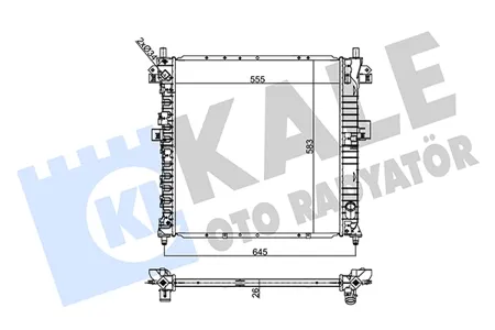 KALE 356370 Радиатор двигателя SsangYong Actyon 05- паяный