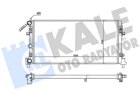 KALE 356425 Радиатор двигателя VW Skoda Polo sedan Rapid 12-
