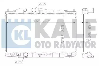 KALE 357200 Радиатор двигателя Honda Civic 4D 06- MA паяный