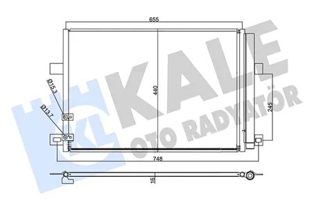 KALE 357810 Радиатор кондиционера VW Amarok (08-) 2.0i2.0D3.0D