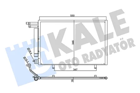 KALE 357855 Радиатор кондиционера Ford ECO Sport Fiesta 12- 1.6I2.0I