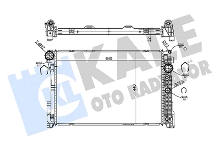 KALE 360180 Радиатор двигателя Mercedes C (W204)E (W212) 07- АT паяный