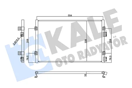 KALE 360350 Радиатор кондиционера Chrysler PT CRUISER 00-