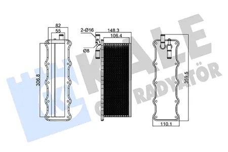 KALE 360710 Радиатор интеркулера VW Golf (12-) Skoda Octavia (13-) 1.4TSi