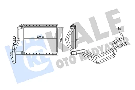 KALE 360740 Радиатор отопителя Toyota Camry XV40 06- XV50 11- ПАЯНЫЙ БЕЗ ТРУБОК (KALE)