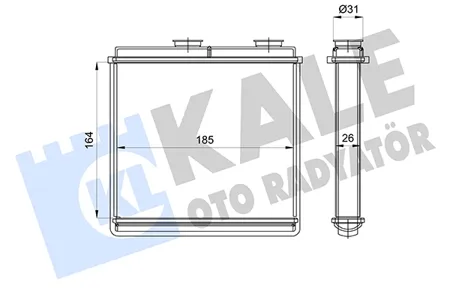 KALE 360755 Радиатор отопителя Lada 2190 Granta FL (18-) паяный