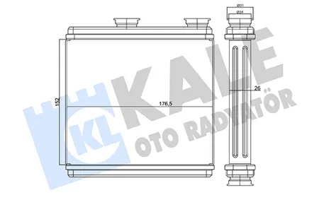 KALE 360790 Радиатор отопителя Chevrolet Spark m300 (09-) паяный