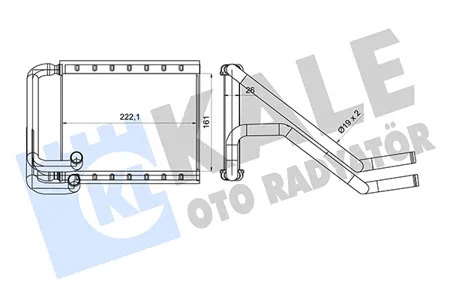 KALE 360835 Радиатор отопителя Kia Optima (10-) Hyundai Sonata (09-) паяный