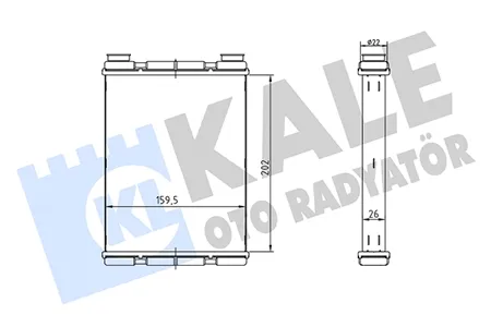 KALE 360855 Радиатор отопителя
