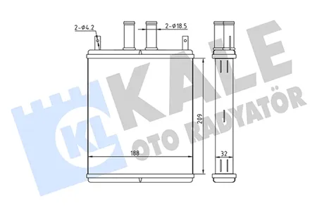 KALE 360945 Радиатор отопителя Lada 11182170 АС (тип Panasonic) паяный