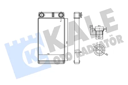 KALE 360995 Радиатор отопителя Уаз 3163 Patriot 16- (ТИП KDAC) паяный