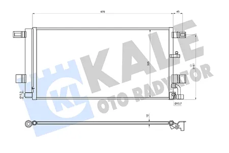 KALE 361250 Радиатор кондиционера Audi A4 A5A6A7 15- 2.0T3.0T3.0TD паяный