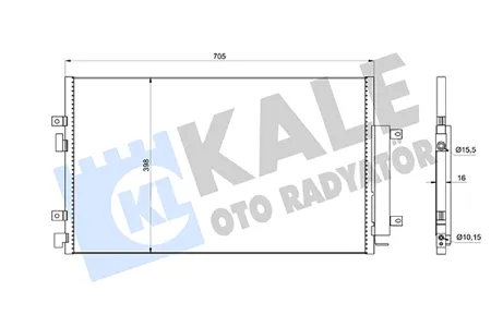 KALE 361305 Конденсер HAVAL H6 14- 1.5I паяный