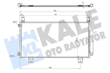KALE 361310 Радиатор кондиционера Honda CR-V 16- 2.0I2.4I паяный