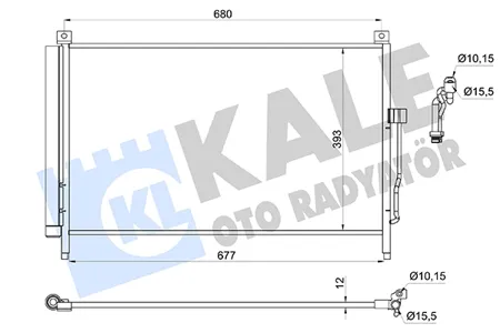 KALE 361350 Конденсер Nissan Murano III (Z52) 14- 3.5I паяный