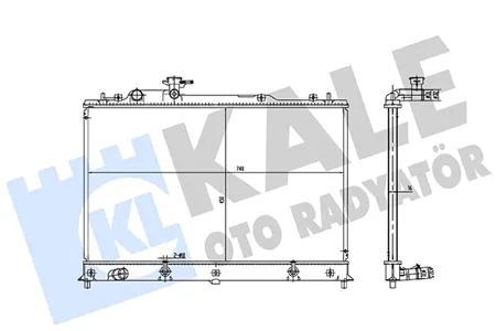 KALE 361490 Радиатор двигателя AT Mazda CX-7