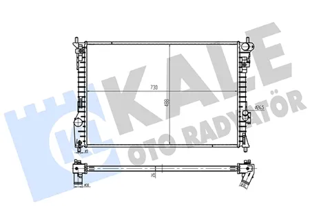 KALE 361795 Радиатор двигателя Ford Explorer 11-3.5I паяный