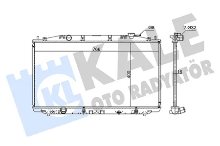 KALE 361915 Радиатор двигателя AT Honda Accord VIII 08-