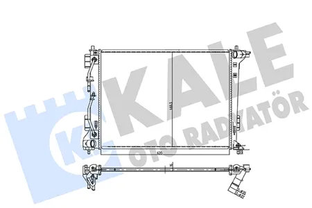 KALE 361980 Радиатор двигателя AT Hyundai Tucson 15- Kia Sportage IV 16-