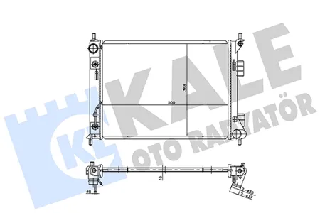 KALE 362205 Радиатор охлаждения Kia venga (10-) Hyundai i20 (08-) ma паяный