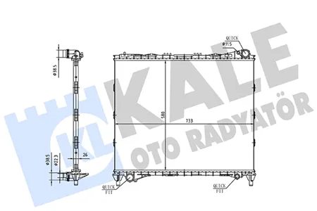 KALE 362210 Радиатор охлаждения Land Rover Range Rover IV (12-) Range Rover Sport II (13-) MA