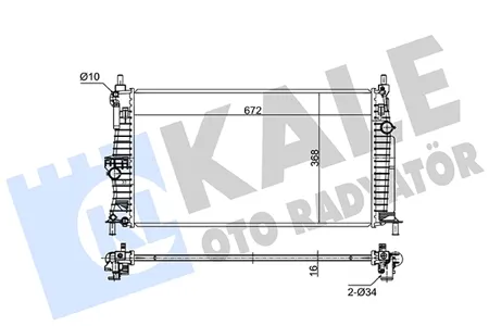 KALE 362240 Радиатор охлаждения Mazda 3 (bl) (09-) at паяный