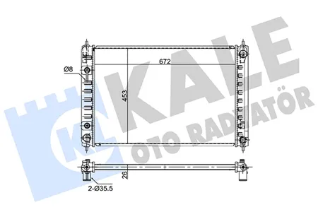 KALE 362320 Радиатор двигателя AT Nissan Murano II (Z51) (08-)