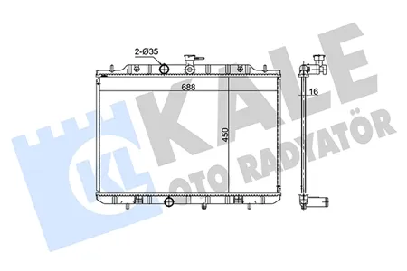 KALE 362330 Радиатор двигателя MT Nissan X-Trail (T31) 2.02.5 FWD