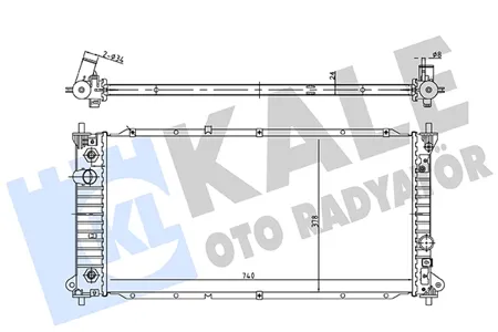 KALE 362350 Радиатор двигателя AT SsangYong Actyon New (10-14)