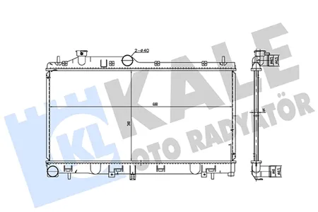 KALE 362365 Радиатор двигателя Subaru Forester S12 08- 2.0I2.5I MT паяный