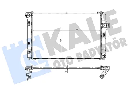 KALE 362460 Радиатор двигателя Toyota AQUA Corolla FIELDER YARIS PRIUS С 10- 1.5H паяный