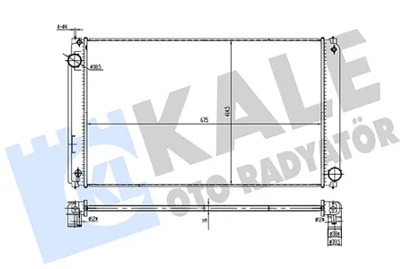 KALE 362470 РАДИАТОР Toyota RAV 4 15- Lexus NX200 14- 2.0 MT CVT ПАЯНЫЙ (KALE)