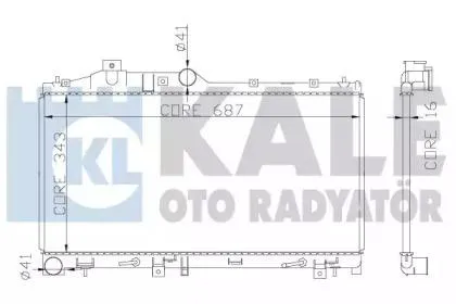 KALE 365000 Радиатор двигателя Subaru Forester S12 Legacy 03- 2.0I2.5I AT паяный