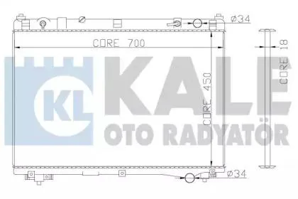 KALE 365500 Радиатор двигателя Suzuki Grand Vitara 05- паяный