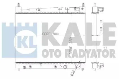KALE 366000 Радиатор двигателя AT Toyota Vitz,Platz 1.31.5