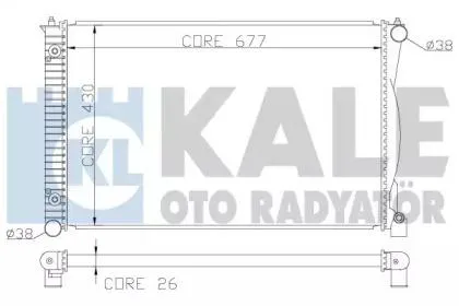 KALE 367500 Радиатор двигателя VW Audi Passat B5A4A6 94- MT