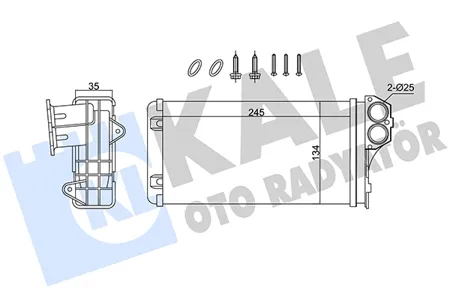 KALE 370620 Радиатор печки psa 206